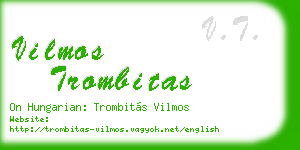 vilmos trombitas business card
